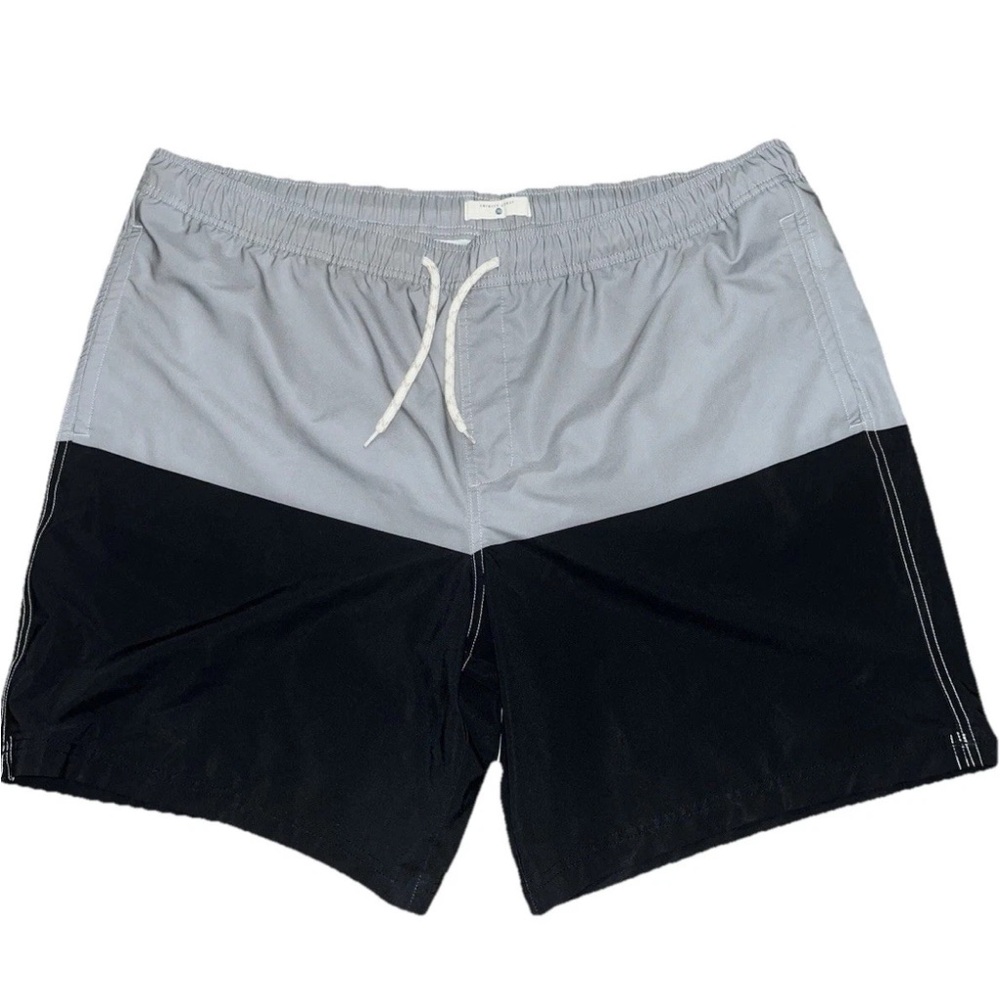Trinity Coast Men’s Swim Trunks, NWOT, Big & Tall 3XB, Gray/black, 9” Inseam